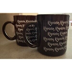 Kahlúa Coffee Liqueur 12 Oz Cup Mugs Brown w/White Set of 2 Hot Cocoa Tea Mugs